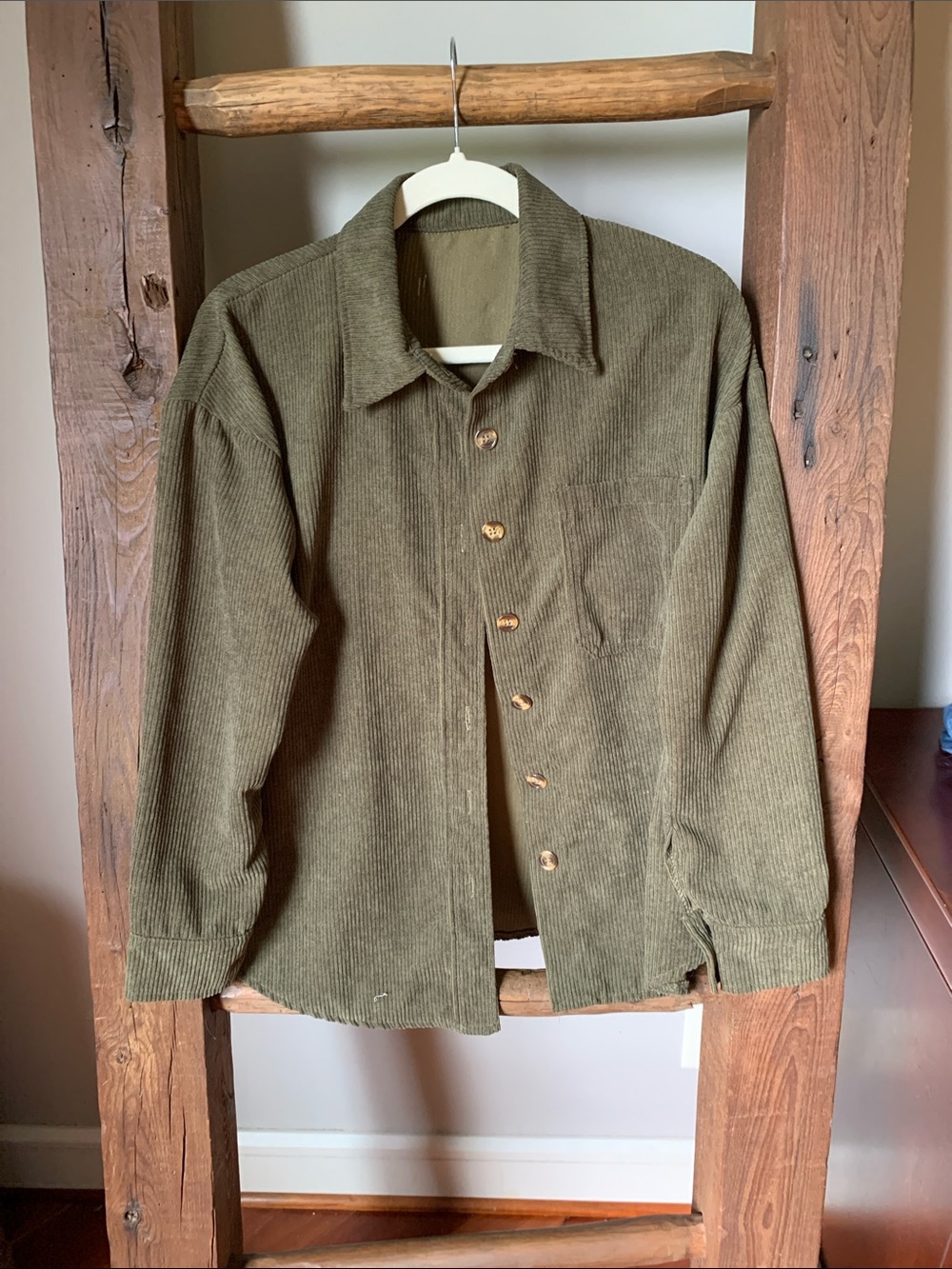 Women’s Button-Up Jacket - Olive Green